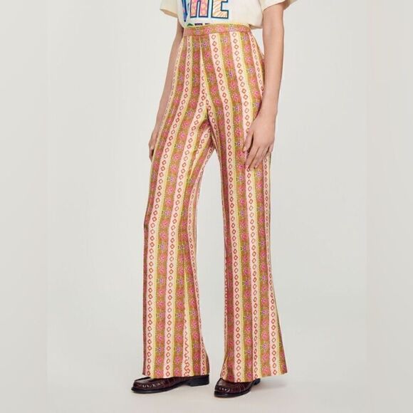 SANDRO
graphic-print stripe flared trousers - Picture 3 of 11